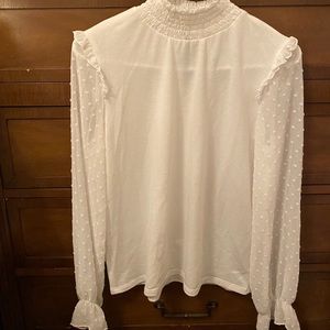 Design Lab White Long Sleeve Shirt Size Medium